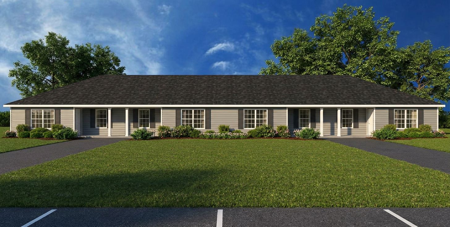 J778-4B, fourplex apartment plan